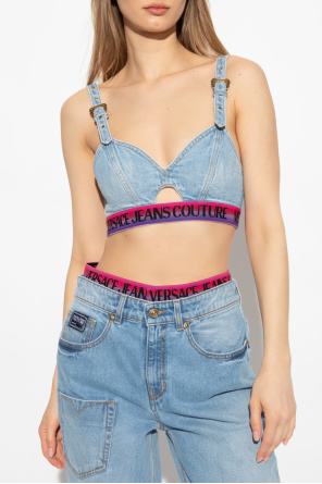 Versace jeans pink Couture Denim top