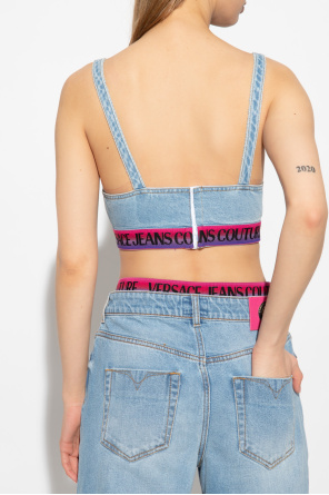 Versace jeans pink Couture Denim top