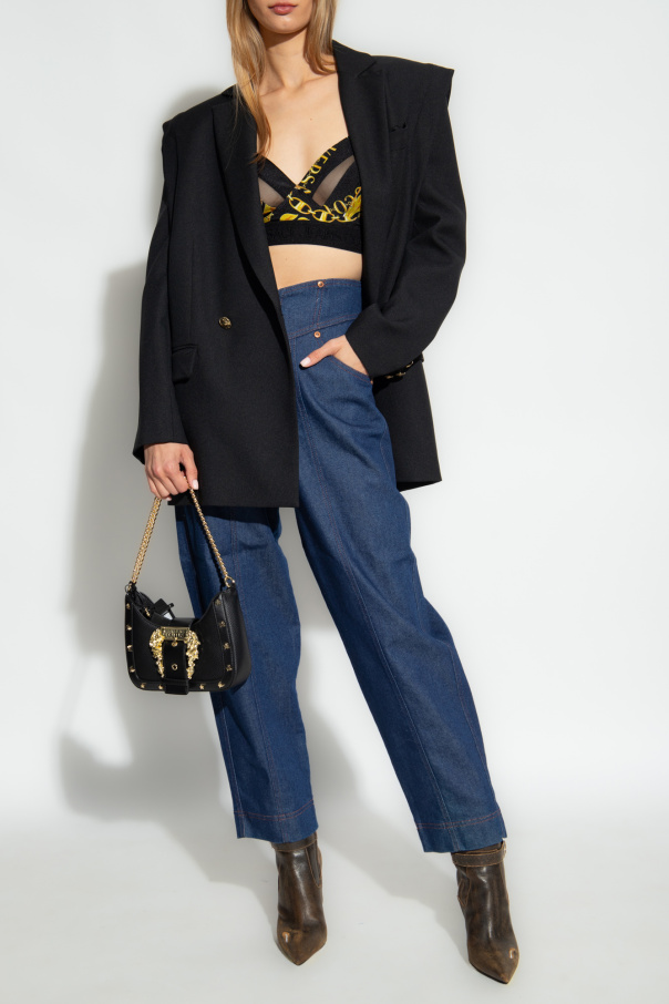 Versace Jeans Couture Krótki top z nadrukiem