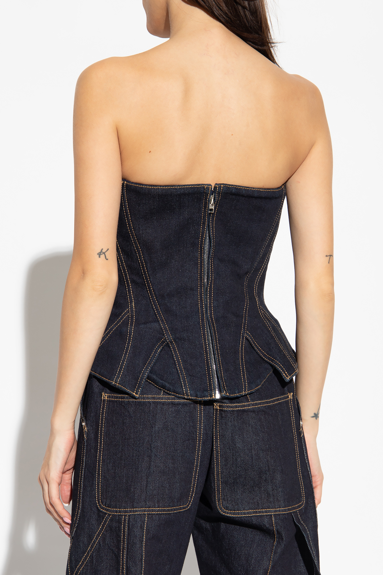 Alexander McQueen Denim corset