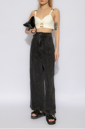 Jeansowy top na ramiączkach od Versace Jeans Couture