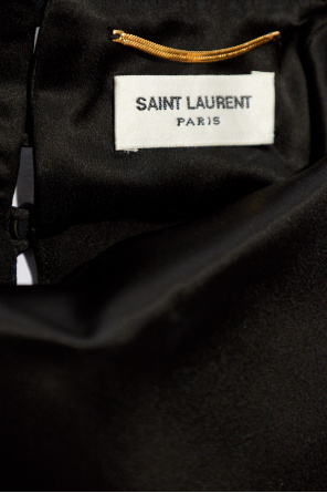 Saint Laurent Krótki satynowy top