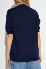 Bottega Veneta NAVY BLUE Top with embroidered logo