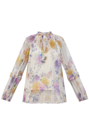 Top con motivo floral