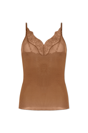 Jedwabny top bez rękawów