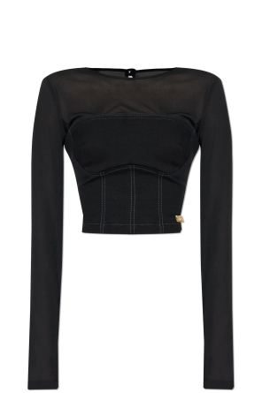 Oberteil mit Applikation in Form eines Logos