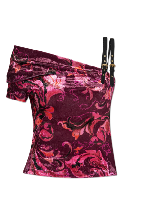 Velvet off-the-shoulder top