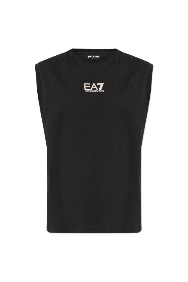 T-shirt with embroidered logo od EA7 Emporio Armani