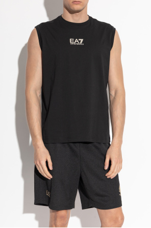 EA7 Emporio Armani T-Shirt mit aufgesticktem Logo