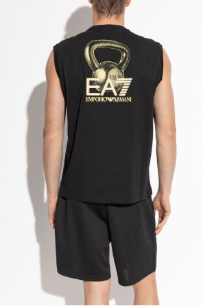 EA7 Emporio Armani T-Shirt mit aufgesticktem Logo