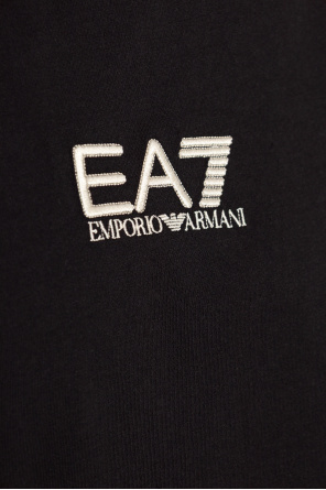 EA7 Emporio Armani T-Shirt mit aufgesticktem Logo