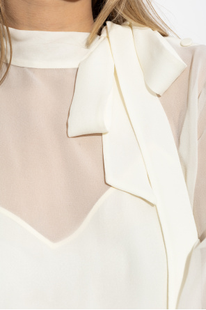 Gucci Silk top with stand-up collar