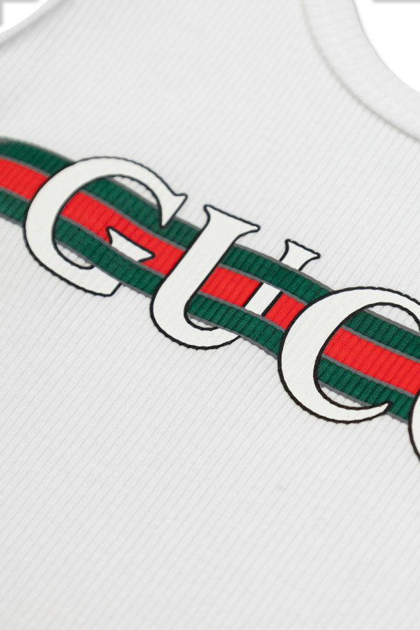 Gucci Kids Top de algodón con logo