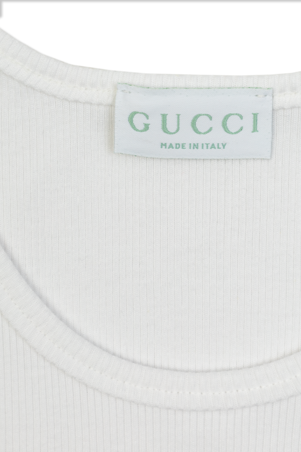 Gucci Kids Top de algodón con logo