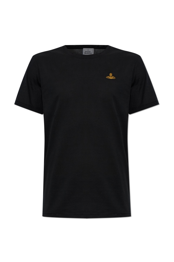 Cotton T-shirt with Embroidered Logo od Vivienne Westwood