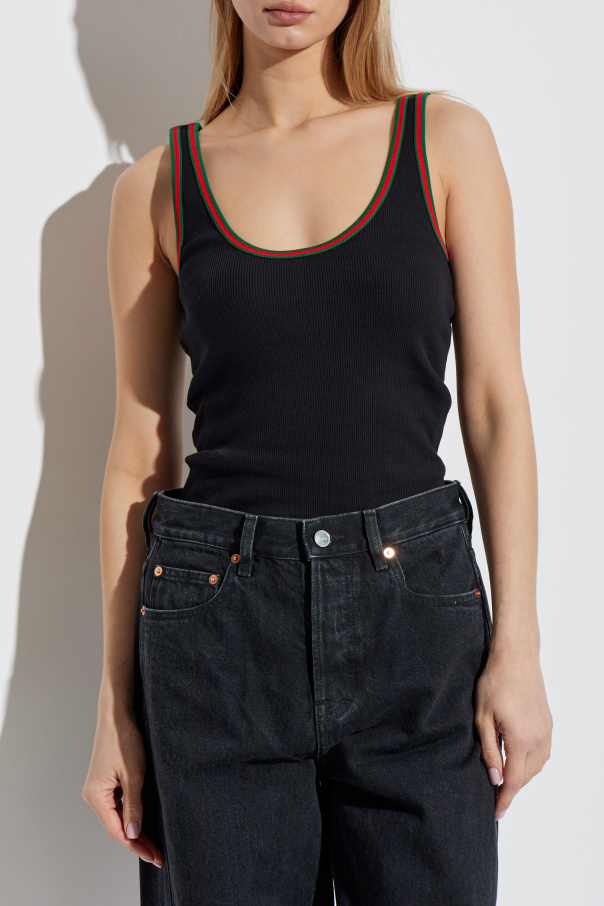 Gucci Top with signature Web stripe | Women's | Vitkac