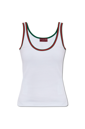 Top mit charakteristischem Streifen Web