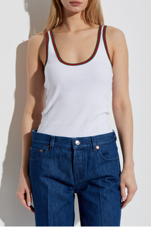 Gucci Top con franja distintiva Web