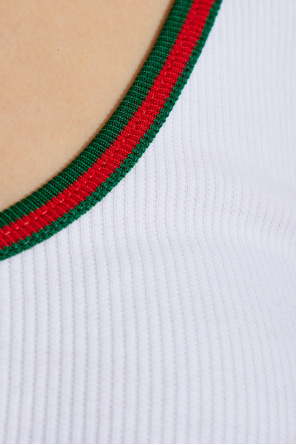 Gucci Top con franja distintiva Web