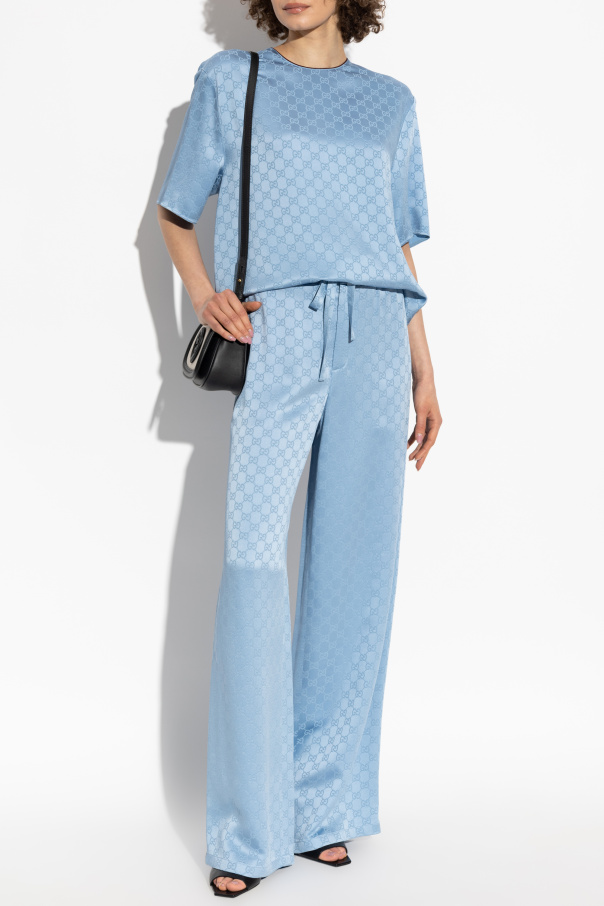 Gucci Top o luźnym kroju ze wzorem `GG`