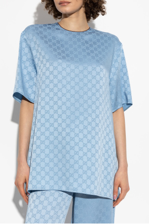 Gucci Top o luźnym kroju ze wzorem `GG`
