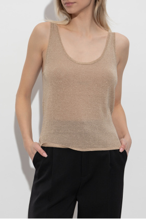Saint Laurent Top con hilo de lúrex