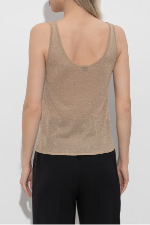Saint Laurent Top con hilo de lúrex