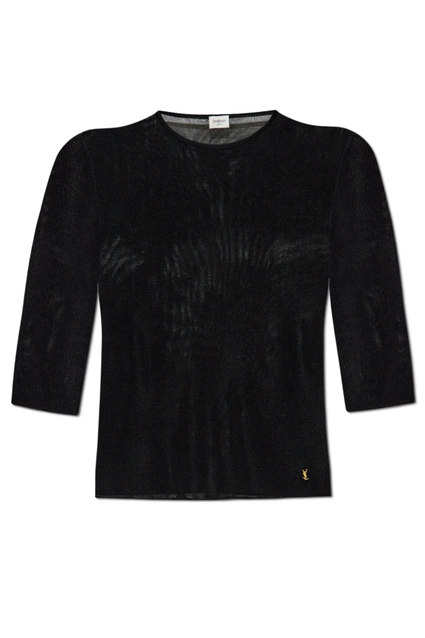 Top with logo-shaped appliqué od Saint Laurent