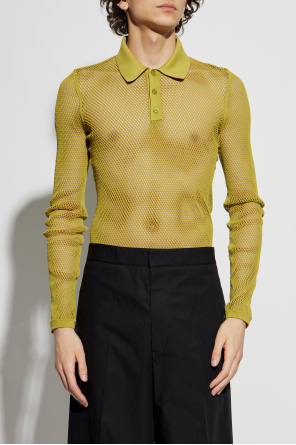 Gucci Ażurowe polo z długimi rękawami