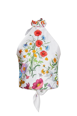 Top with floral motif