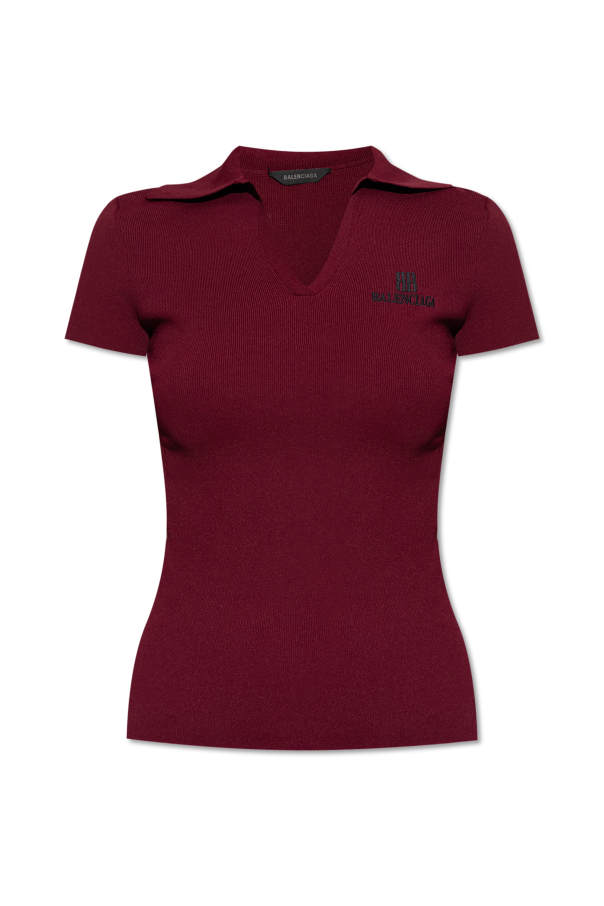 Polo with embroidered logo od Balenciaga