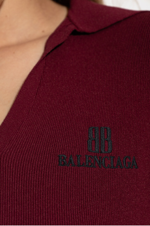Balenciaga Polo mit aufgesticktem Logo