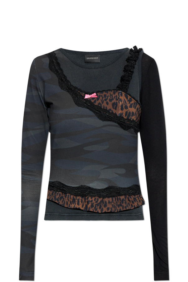 Top made of combined materials od Balenciaga