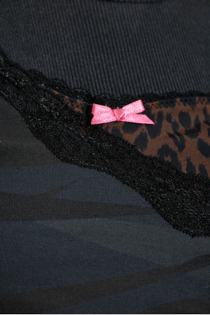 Balenciaga Top de materiales combinados