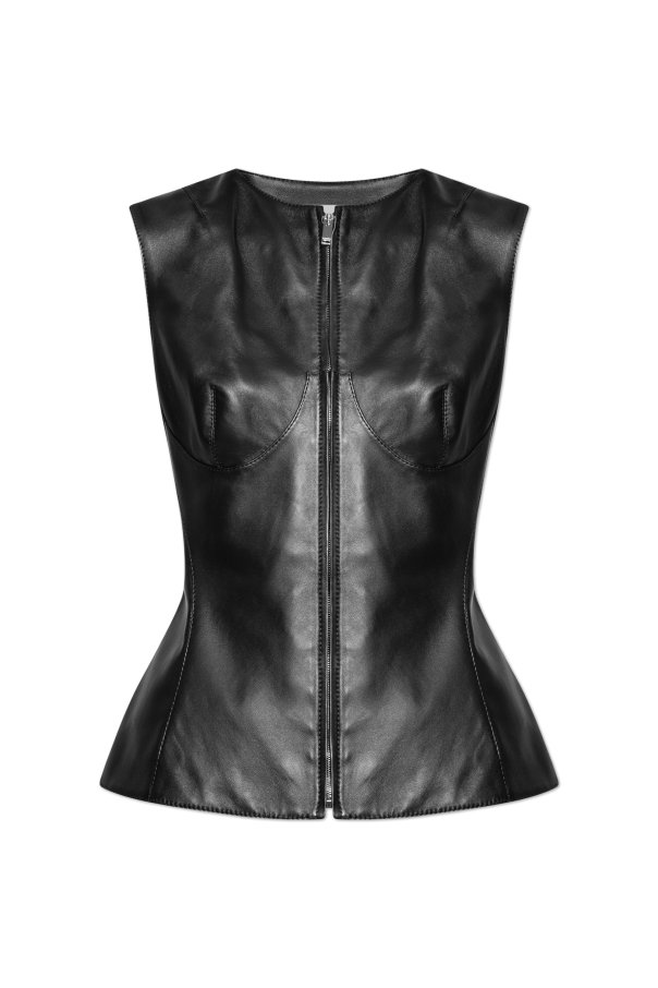 Leather vest od Alexander McQueen