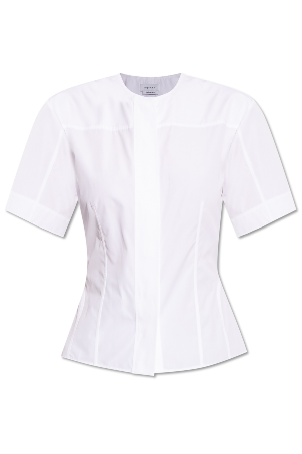 Cotton short-sleeve top od Alexander McQueen
