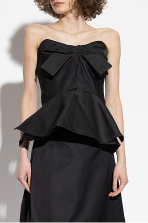 Alexander McQueen Corsé con hombros descubiertos