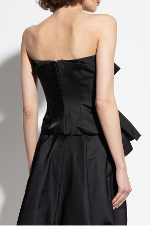 Alexander McQueen Corsé con hombros descubiertos