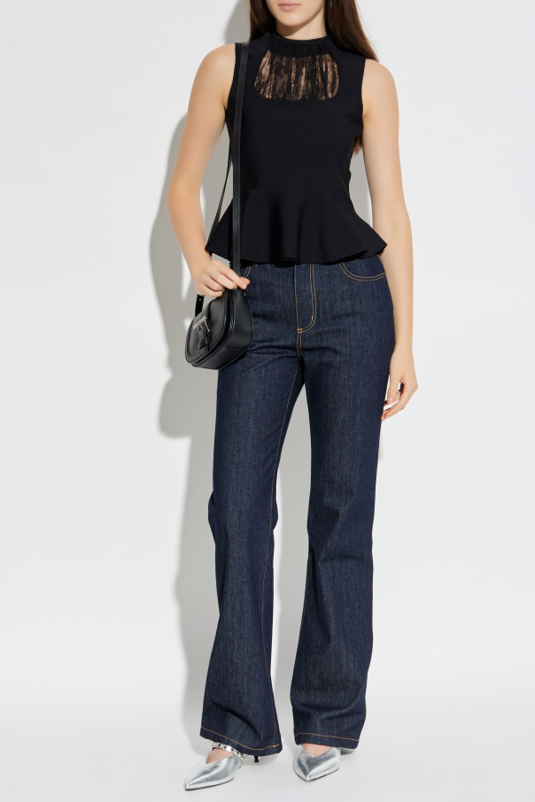 Alexander McQueen Top mit Stehkragen