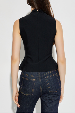 Alexander McQueen Top mit Stehkragen