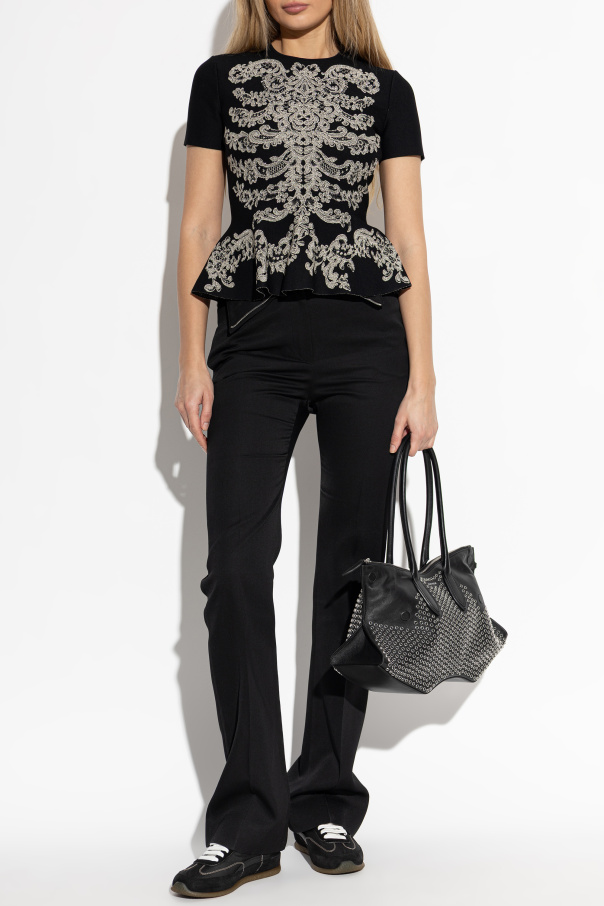 Alexander McQueen Top with lurex thread