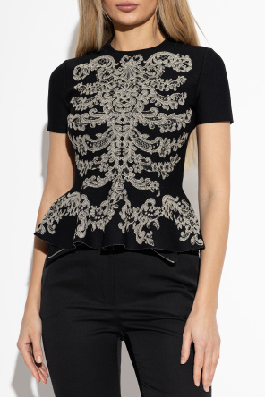 Alexander McQueen Top with lurex thread