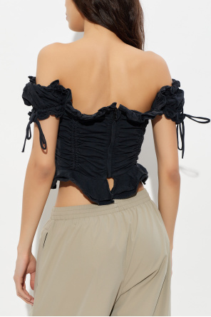 Balenciaga Short off-shoulder top