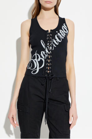 Balenciaga Ribbed sleeveless top