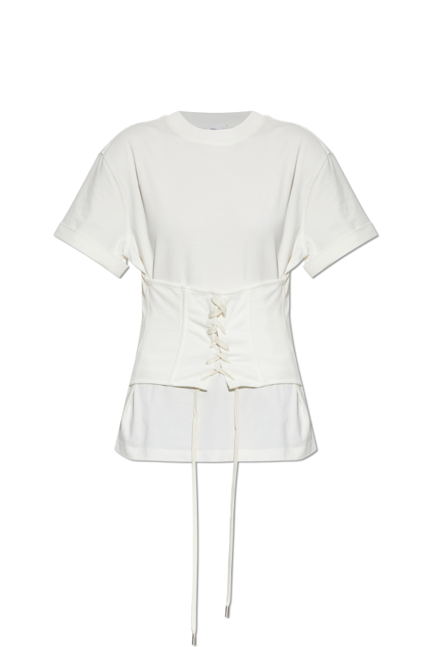 T-shirt with decorative tie od Alexander McQueen