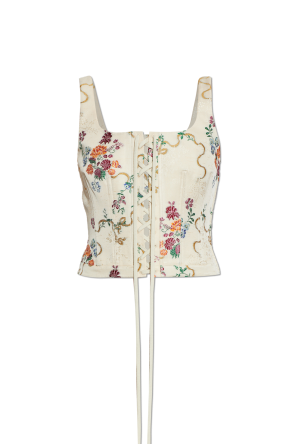 Top con motivo floral