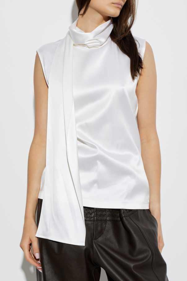 Bottega Veneta Top de seda sem mangas