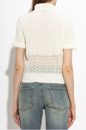 Alexander McQueen Top with a stand-up collar