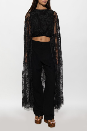 Zimmermann Top de encaje de corte asimétrico