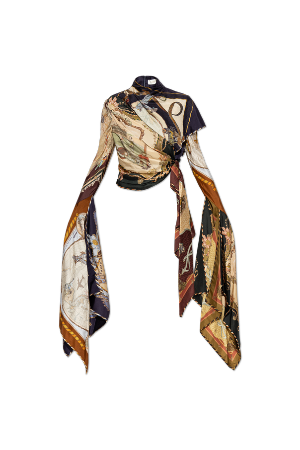 Silk top with decorative side tie od Zimmermann